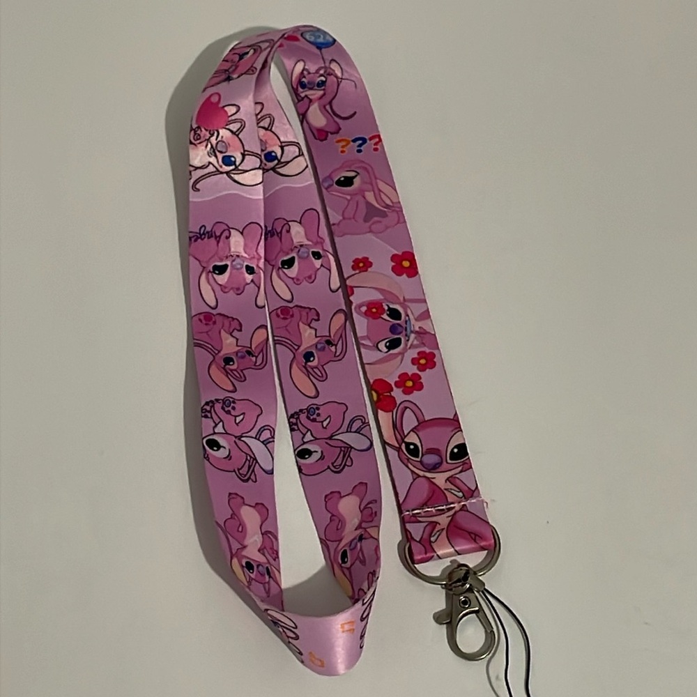 Keychain Lanyard Cartoon Pink 19”
